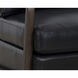 Castell Brown / Cortina Black Leather Swivel Lounge Chair, Swivel